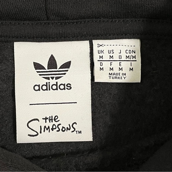 Adidas x The Simpson Squishee Hoodie Graphic Pullover Sweatshirt Black Medium - Picture 13 of 15